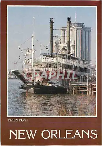 Cartes postales moderne New Orleans Riverfront Bateau