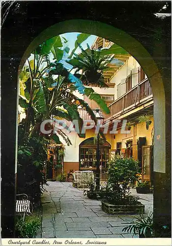 Cartes postales moderne New Orleans Louisiana Countyard Candles