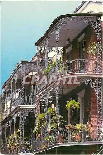 Moderne Karte New Orleans Lace Balconies