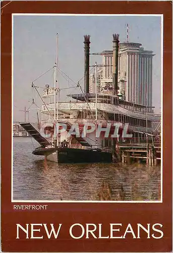 Moderne Karte New Orleans Riverfront Bateau
