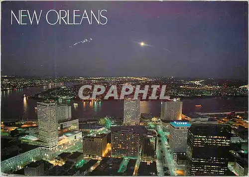 Moderne Karte New Orleans Nighttime Beauty