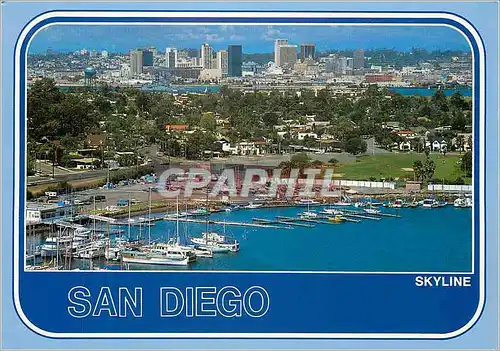 Moderne Karte San Diego Skyline