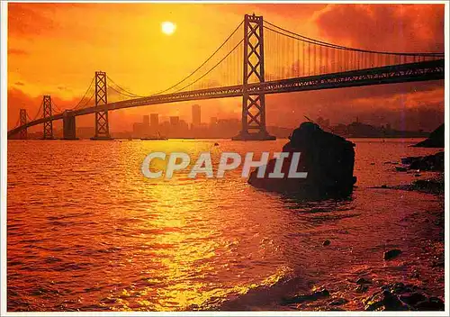 Moderne Karte San Francisco Golden Sunset