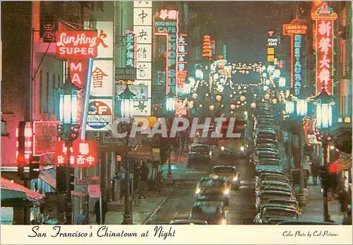 Moderne Karte San Francisco's Chinatown at Night