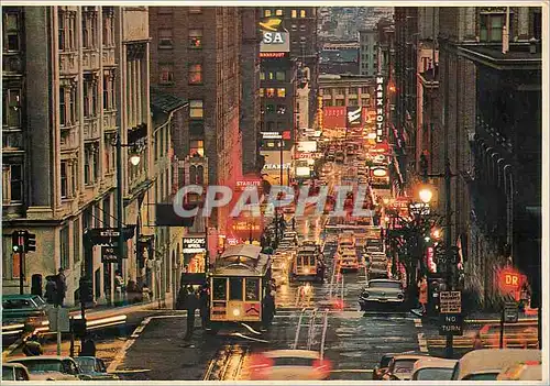 Cartes postales moderne San Francisco Busy Cable Cars climb the steep Tramway