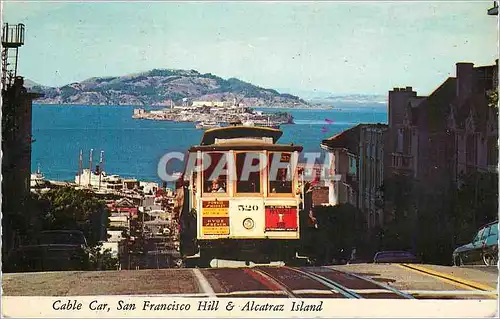 Moderne Karte San Francisco Cable Car San Francisco Hill & Alcatraz Island Tramway