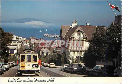 Moderne Karte Cable Car on San Francisco Hill Tramway