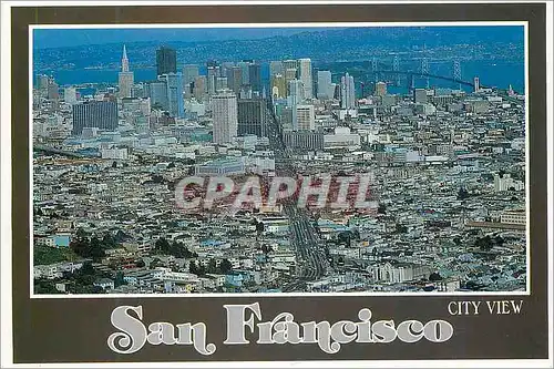 Cartes postales moderne San Francisco A view of San Francisco from the top of Twin Peaks