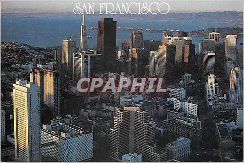 Cartes postales moderne San Francisco the afternoon sun sets on downtown San Francisco