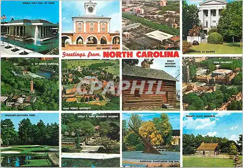 Moderne Karte Greeting from North Carolina