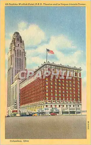 Cartes postales Deshler Wallick Hotel RKO Theatre and Le Veque Lincoln Tower