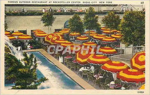 Cartes postales New York Famous Outdoor Restaurant at Rockefeller Center Radio City New York