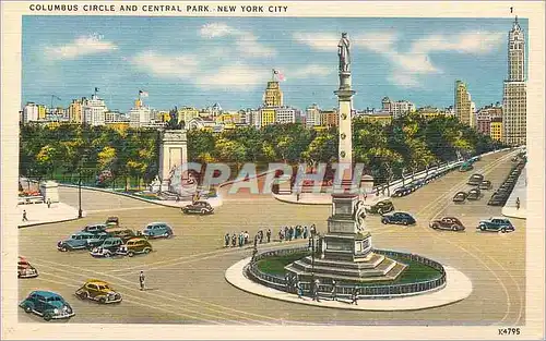 Cartes postales Columbus Circle and Central Park New York City