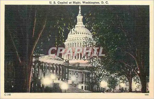 Ansichtskarte AK Washington U S Capitol at Night