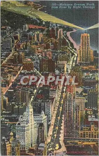 Cartes postales Chicago Michigan Avenue North from River by Night