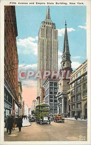 Cartes postales New York Fifth Avenue and Empire State Building