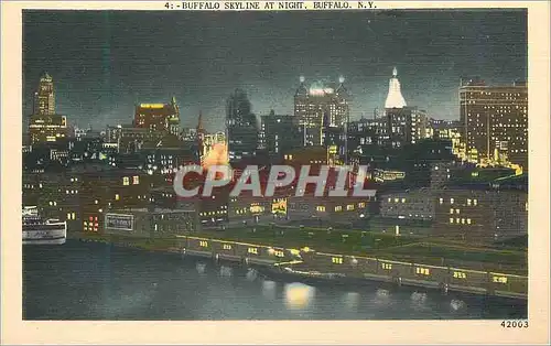 Cartes postales Buffalo Skyline at Night