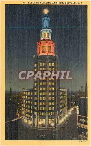Cartes postales Buffalo Electric Builing at Night