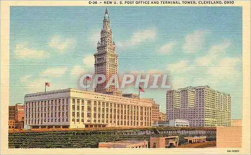 Cartes postales Ohio New U S Post Office And Terminal Tower Cleveland