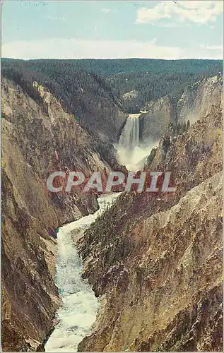 Ansichtskarte AK Yellowstone Lower Falls of the Yellowstone from Artist Paint