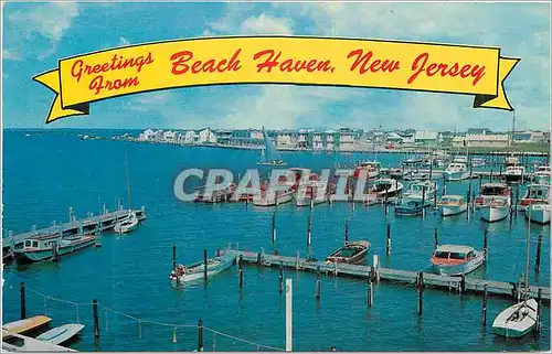 Moderne Karte Greeting From Beach Haven New Jersey