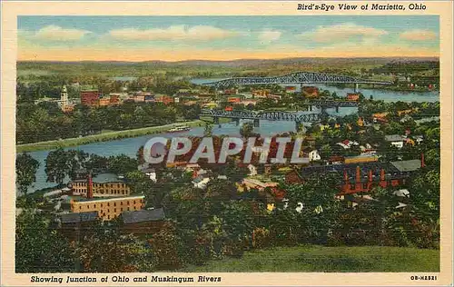 Cartes postales moderne Bird's Eye View of Marietta Ohio