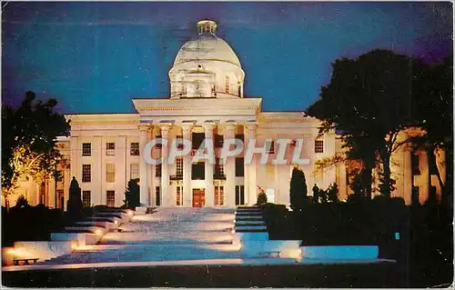 Moderne Karte Alabama State Capitol at Night Montgomery