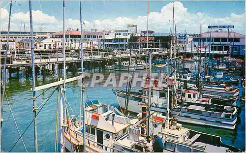 Moderne Karte San Francisco Fisherman's Wharf Bateaux