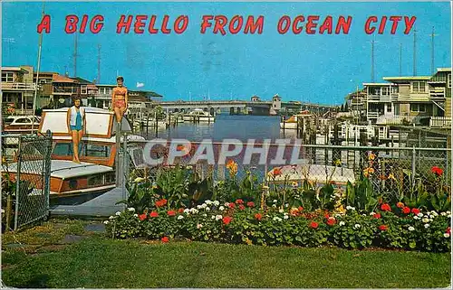 Moderne Karte A Big Hello from Ocean City