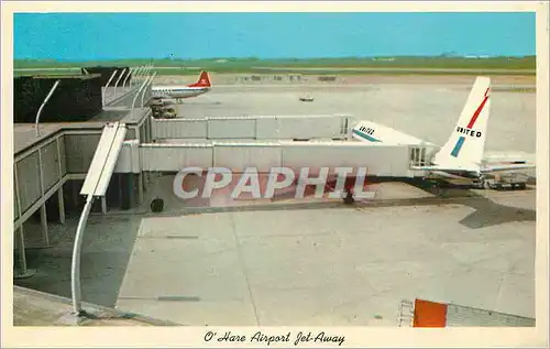 Moderne Karte O Hare Airport Jet Away Avion Aviation