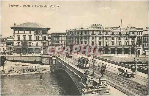 Ansichtskarte AK Padova Ponte e Corso dei Popolo Tramway