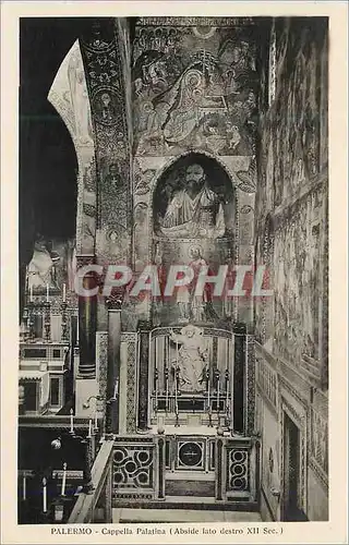 Ansichtskarte AK Palermo Cappella Palatina (Abside lato destro XII Sec)