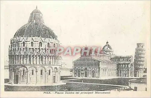 Ansichtskarte AK Pisa Piazza Duomo coi principali Monumenti