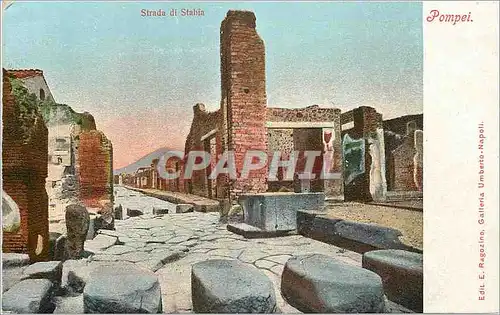 Ansichtskarte AK Pompei Strada di Stabia