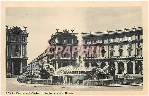 Cartes postales Roma Piazza dell'Esedra e fontana delle Naiadi