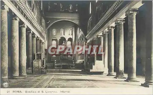 Cartes postales Roma Basilica di S Lorenzo Interno