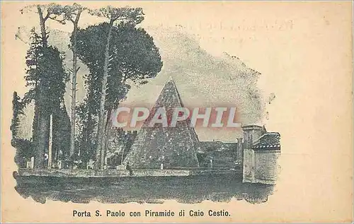 Cartes postales Porta S Paolo con Piramide di Caio Cestio