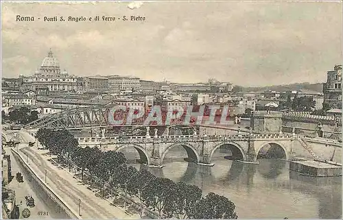 Cartes postales Roma Ponti S Angelo e di Ferro S Pietro