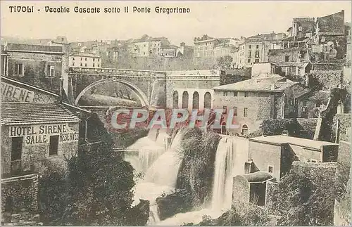 Cartes postales Tivoli Vecchie Cascate sotto Il ponte Gregoriano