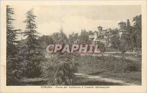 Ansichtskarte AK Torino Parco del Valentino e Castello Medioevale