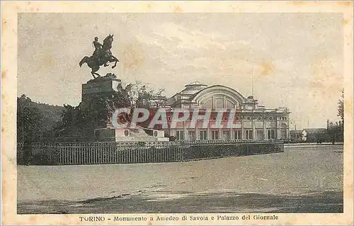 Cartes postales Torino Monumento a Amedo di Savoia e Palazzo del Giornale