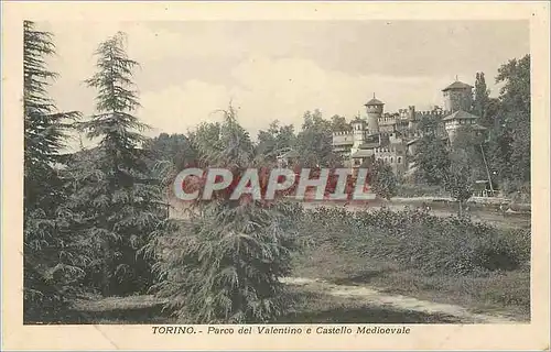 Ansichtskarte AK Torino Parco del Valentino e Castello Medioevale