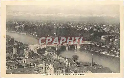 Cartes postales Torino Ponte Umberto I e Panorama