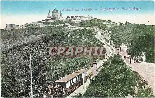 Cartes postales Torino Superga e Funicolare Funiculaire Train