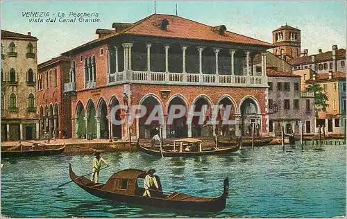 Ansichtskarte AK Venezia La Pescheria vista dal Canal Grande Bateau