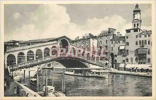 Cartes postales Venezia Pont de Rialto Bateau