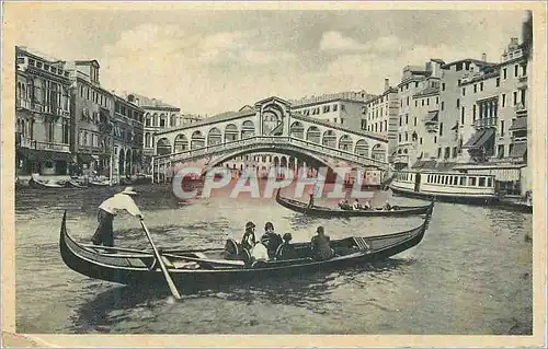 Cartes postales Venezia Pont de Rialto Bateau