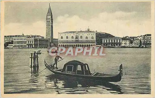 Cartes postales Venezia Panorama des Insel St Giorgio Bateau