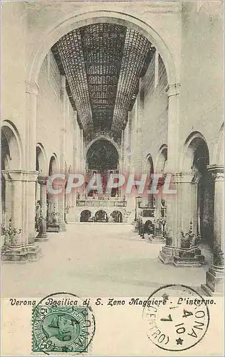 Ansichtskarte AK Verona Basilica di S Zeno Maggiore L'interno