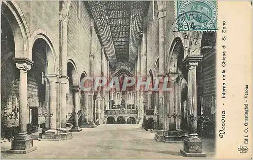 Ansichtskarte AK Verona Interno della Chiesa di S Zeno